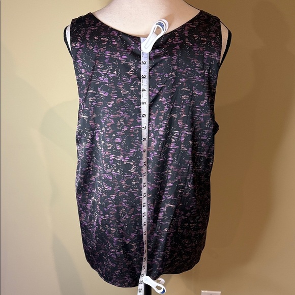 Reitmans Top Blouse Tank Top Black and Purple Sleeveless Satin Women's Size XL - Picture 5 of 10
